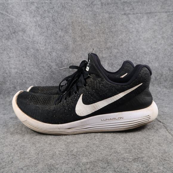 Nike Shoes Mens 7 Lunarepic Flyknit 2 Athletic Trainer Running Sneaker Black - Picture 5 of 12